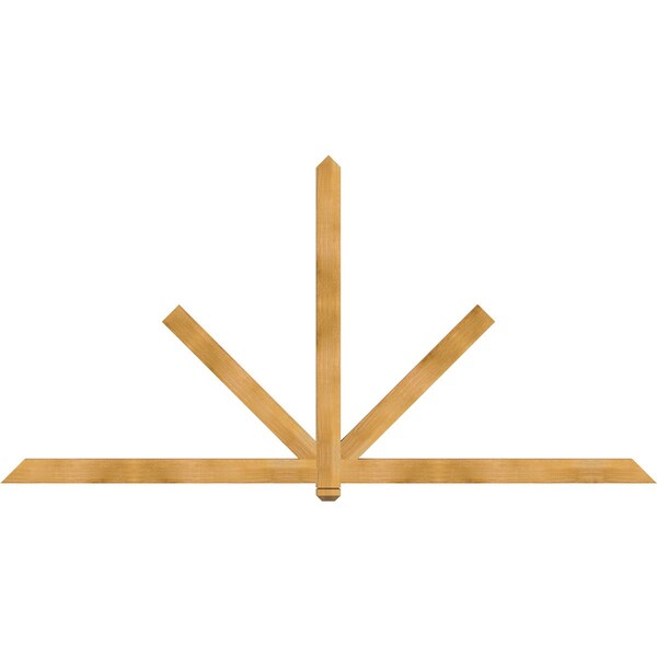 Ekena Millwork Kennewick Rough Sawn Timber Gable Bracket, Western Red Cedar, 108"W x 54"H x 2"D x 4"F, 12/12 Pitch GBW108X54X0204KEN00RWR - main